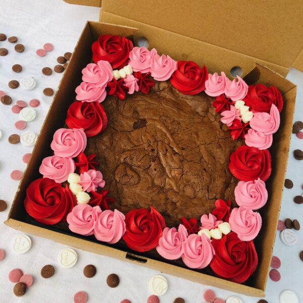 Valentine's Brownie Slab